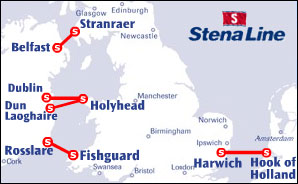 stena line map